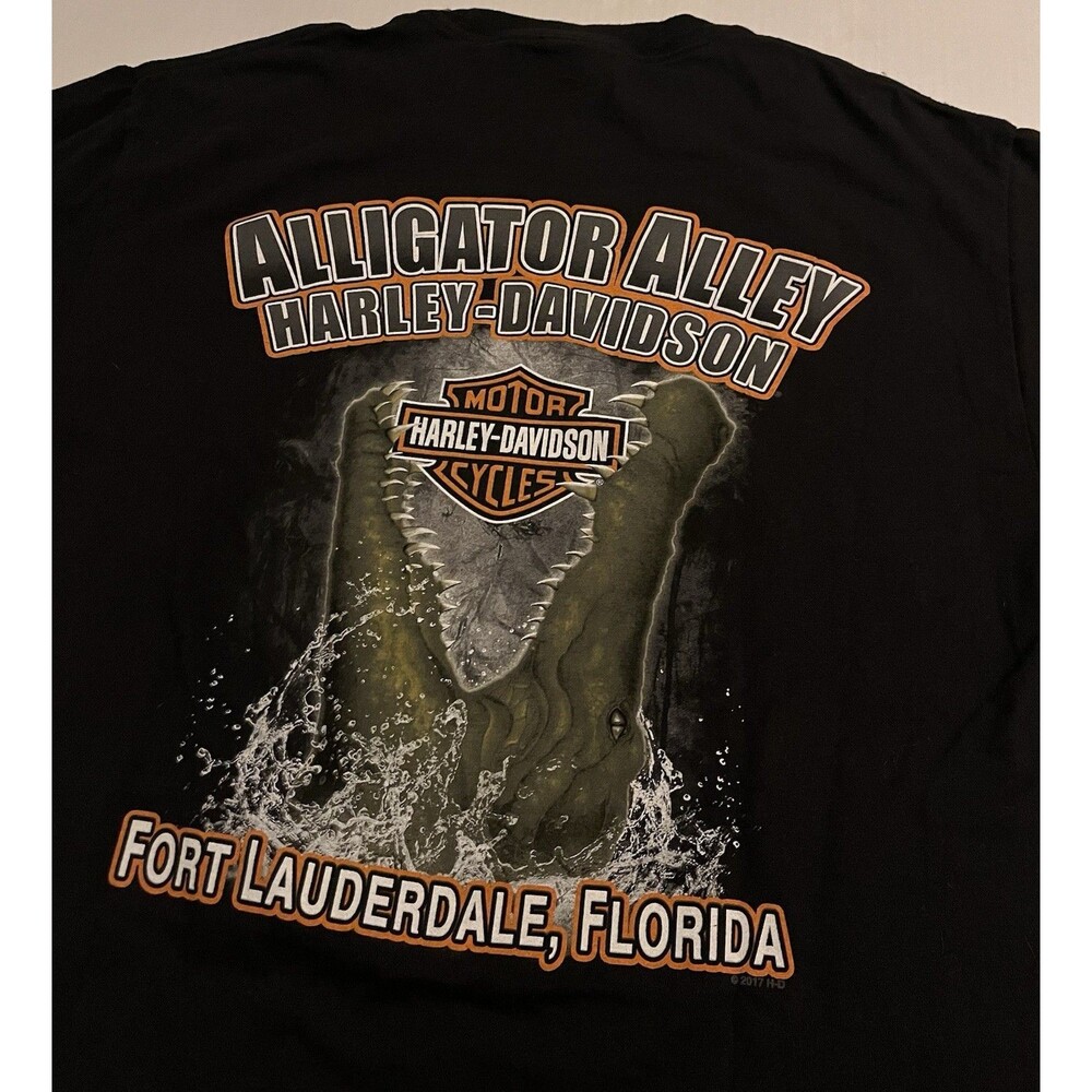 VTG Harley Davidson Motorcycles 2001 Alligator Alley Fort Lauderdale LARGE Biker